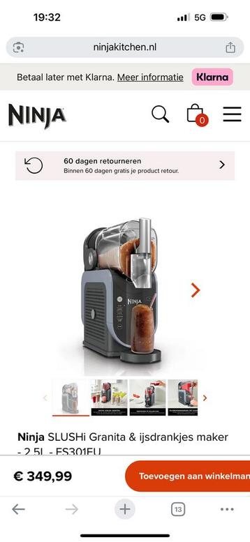 Ninja Slush apparaat – zo goed als nieuw! beschikbaar voor biedingen