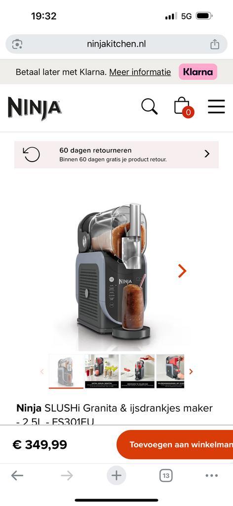 Ninja Slush apparaat – zo goed als nieuw!, Huis en Inrichting, Keuken | Keukenbenodigdheden, Zo goed als nieuw, Ophalen