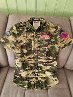 SuperDry leger overhemd z.g.a.n., Ophalen of Verzenden, Zo goed als nieuw, Halswijdte 41/42 (L), Groen