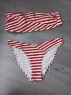 Rood crème gestreepte strepless bikini van h&m 3 x gedragen, H&M, Ophalen of Verzenden, Zo goed als nieuw, Bikini