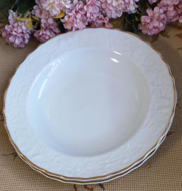 Set van 2 brocante diepe borden, Prinzess Gold, Bavaria  beschikbaar voor biedingen