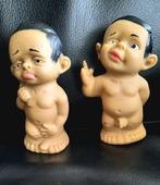 Twee retro MERKA (Joimy) poppetjes/ viezerikken, pvc 13 cm., Ophalen of Verzenden, Zo goed als nieuw