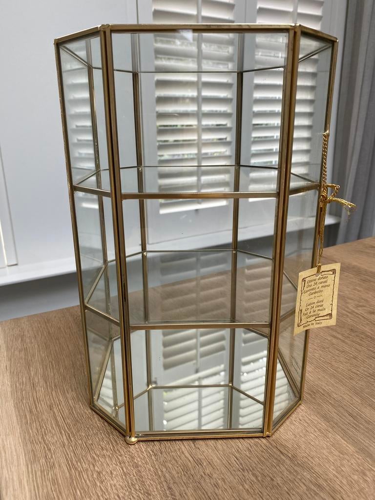 Prachtig Italiaans glazen kastje, Ophalen of Verzenden