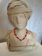 Bloedkoraal & Parel Ketting - Nieuw!, Sieraden, Tassen en Uiterlijk, Kettingen, Ophalen of Verzenden, Nieuw, Rood, Steen of Mineraal