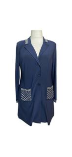 Yoek feestelijke strtch blazer 44, Ophalen of Verzenden, Zo goed als nieuw, Blauw, Jasje of Colbert