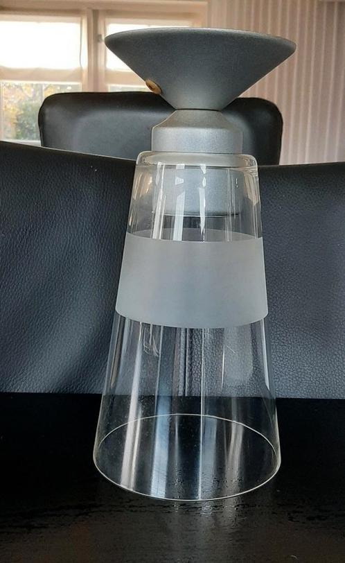 Plafondlamp van glas met gezandstraalde rand.230V/60W.Als nw, Huis en Inrichting, Lampen | Plafondlampen, Zo goed als nieuw, Glas