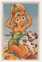 Roloogjes.  Dame met bal en hondje.  Illustrateurs., Verzamelen, Ansichtkaarten | Themakaarten, 1940 tot 1960, Overige thema's