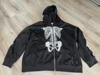 Hoodie zwart zwarte skelet halloween trui shirt L, Verzenden, Nieuw, Maat 52/54 (L), Zwart