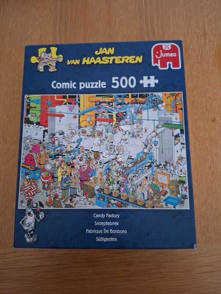 Jan van haasteren snoepfabriek  500 stukjes, Ophalen of Verzenden, 500 t/m 1500 stukjes, Zo goed als nieuw