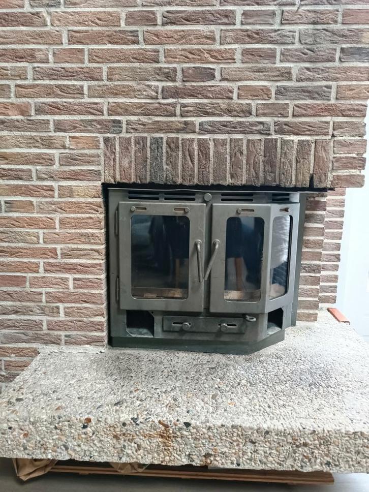 Inzet houtkachel / inzethaard, Huis en Inrichting, Kachels, Gebruikt, Inbouw, Houtkachel, Hout, Ophalen