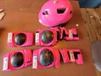 Roze beschermset voor kinderen - helm en beschermers, Ophalen, Verstelbaar, Gebruikt, Kinderen
