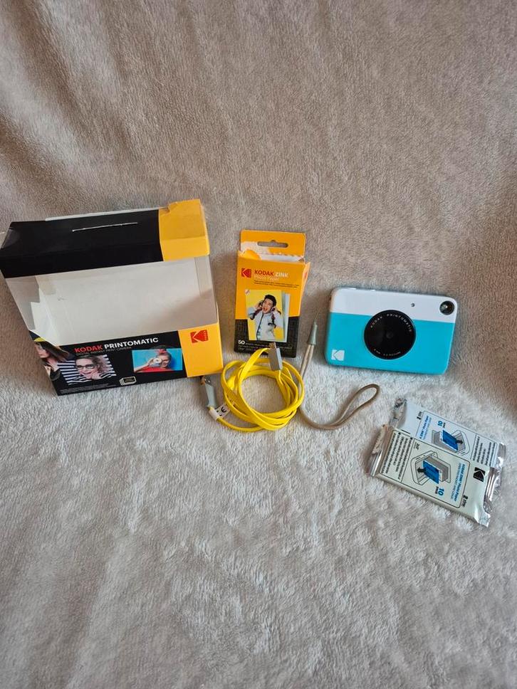 Kodak Printomatic - Instant Camera - Blauw, Audio, Tv en Foto, Fotocamera's Digitaal, Zo goed als nieuw, Compact, Kodak, Geen optische zoom
