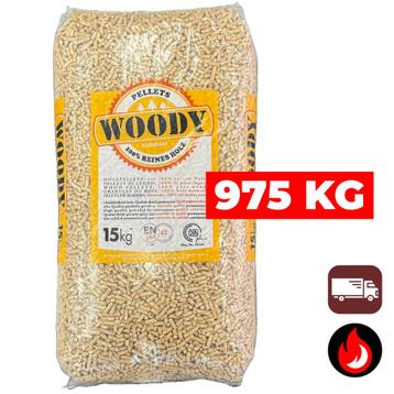 ENplus A1 & DIN+ | Witte houtpellets | Woody | 975kg beschikbaar voor biedingen