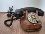 Vintage koperen RTT 56B telefoon met draaischijf en bakeliet, Ophalen