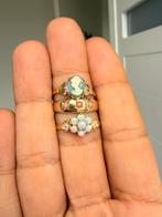 Vintage gouden ringen 9 karaat, Sieraden, Tassen en Uiterlijk, Ringen, Vintage, Vintage, Vintage, Ophalen of Verzenden