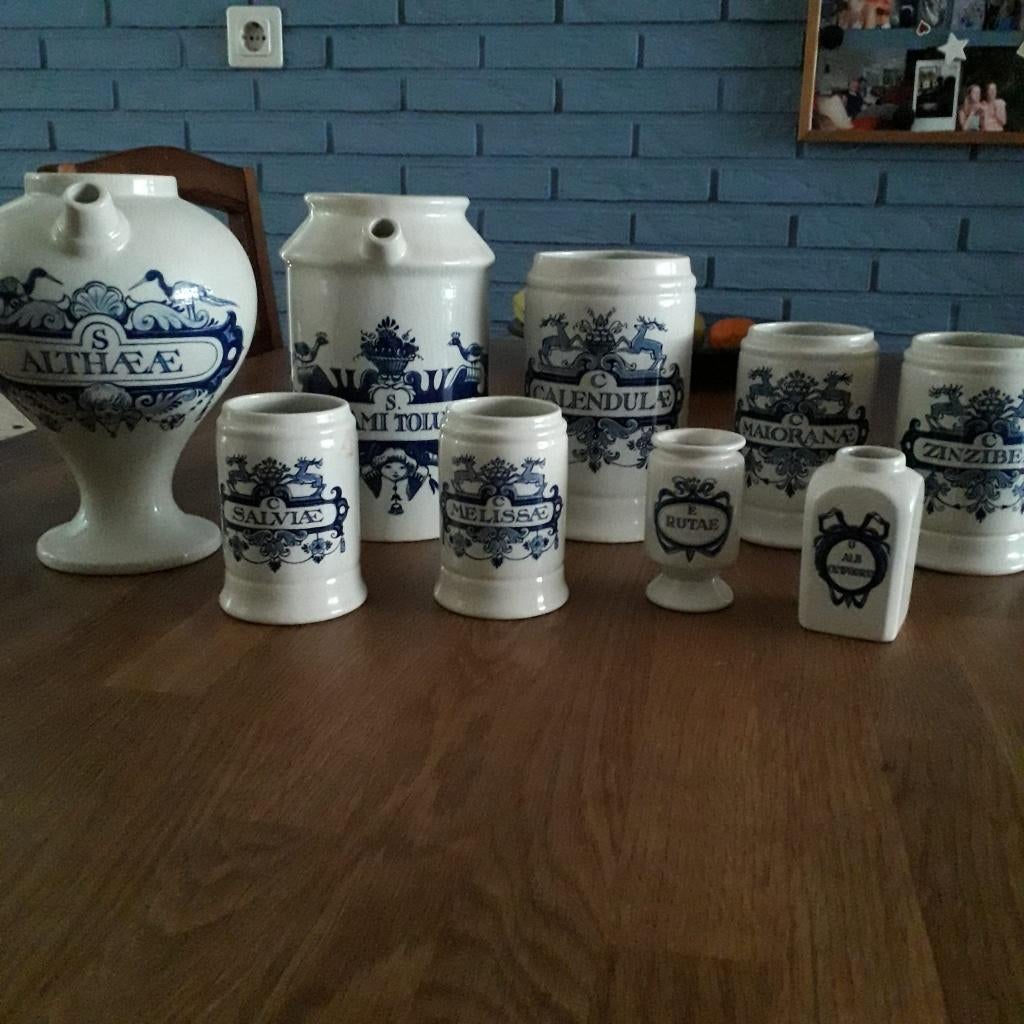 Apothekerspotten Delfts, Ophalen