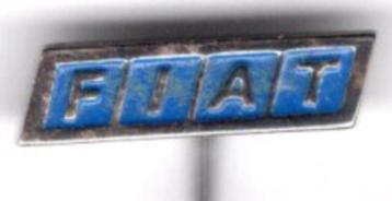 Fiat blauw op zilverkleurig auto speldje ( B_028 ) beschikbaar voor biedingen