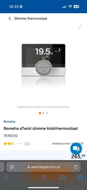 Remeha eTwist - Nieuw in doos! beschikbaar voor biedingen