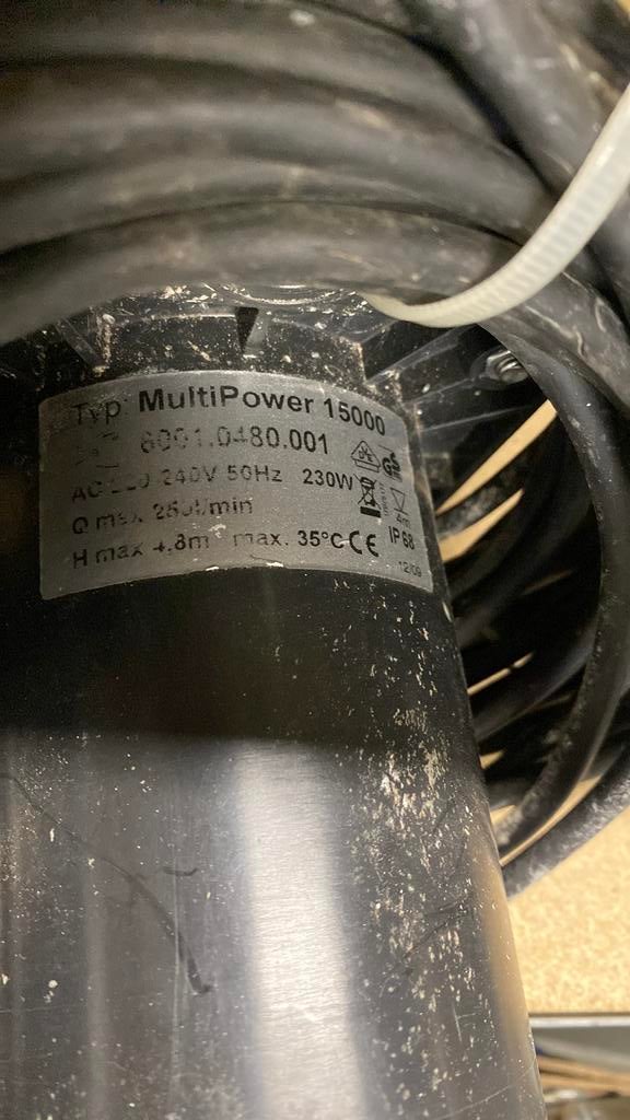 Multipower 15000, Ophalen of Verzenden, Zo goed als nieuw, Vijverpomp