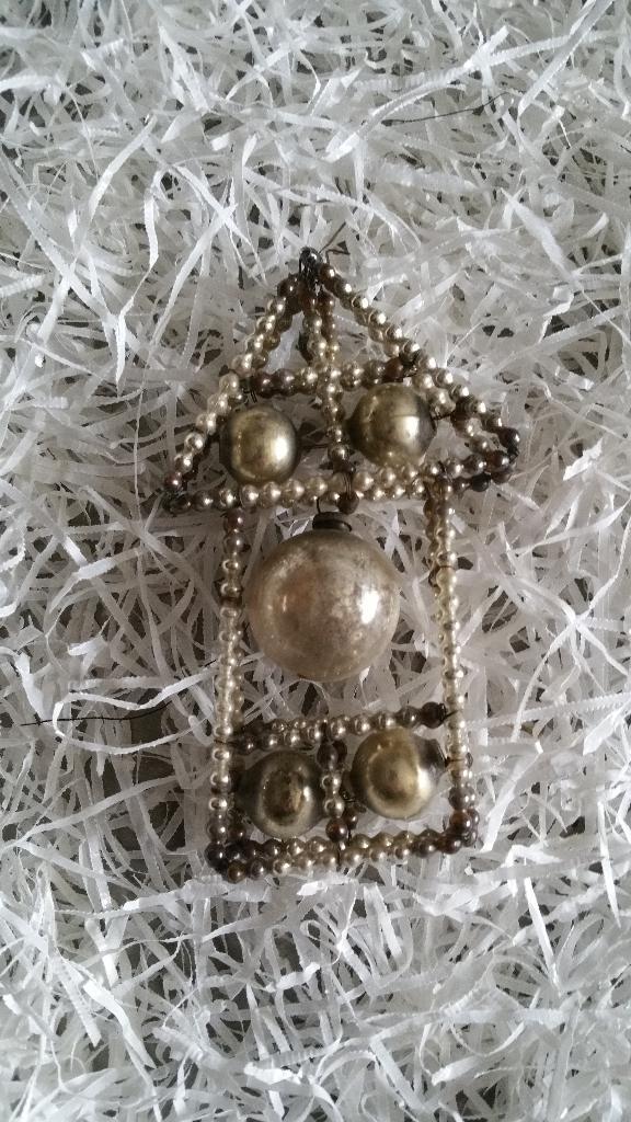 antieke kerstbal nr 276 model grote gablonzer, Diversen, Kerst, Gebruikt, Ophalen of Verzenden