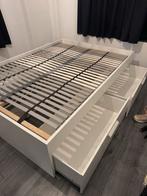 Ikea Malm bedframe 140x200 met lades - Zeer Goed!, Ophalen, 140 cm, Zo goed als nieuw, Twijfelaar