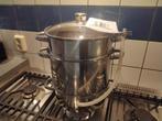RVS sappan 7 liter weinig gebruikt. Diameter 24cm, Ophalen of Verzenden, Zo goed als nieuw, Rvs, Kookpan of Snelkookpan