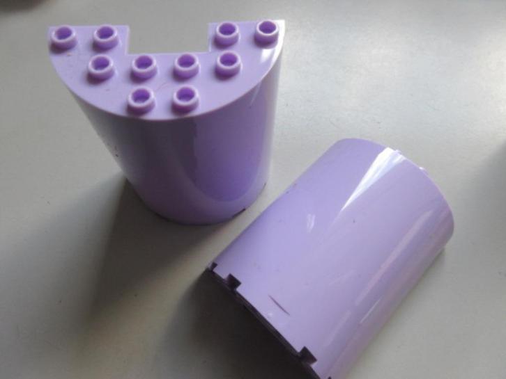 nr. 8045, 2 Halve Cylinders, kasteelonderdelen, Kinderen en Baby's, Speelgoed | Duplo en Lego, Zo goed als nieuw, Lego, Complete set