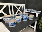 Keulse pot potten jaren 70 vintage brocante blauw rond, Ophalen of Verzenden