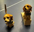 Set van 2 beagle honden beeldjes deurstopper fotoknijper, Ophalen of Verzenden, Gebruikt, Dier