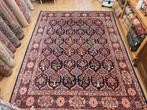 Vintage handgeknoopt perzisch tapijt sarough 336x250, 200 cm of meer, 200 cm of meer, Gebruikt, Rechthoekig