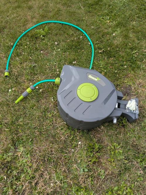 Grouw, tuinslang 20 meter met automatische haspel, Tuin en Terras, Tuinslangen, Nieuw, Tuinslang, Ophalen
