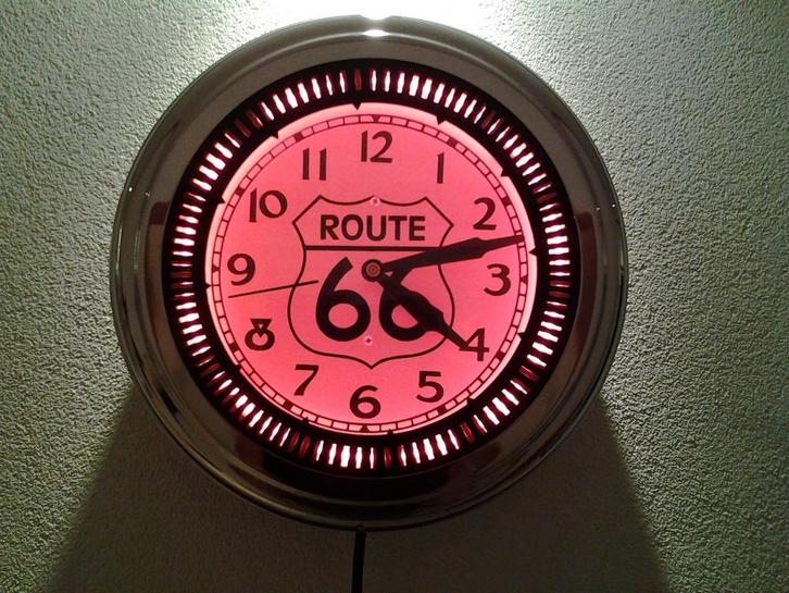 neonverlichting SPINNER KLOK neon lamp retro fifties sixties, Verzamelen, Merken en Reclamevoorwerpen, Zo goed als nieuw, Lichtbak of (neon) lamp