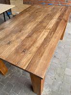 Schitterende teakhouten tafel met geleefd blad, Ophalen, Gebruikt, 200 cm of meer, 50 tot 100 cm