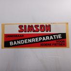 Oude sticker.  SIMSON FIETS Bandenreparatie., Verzamelen, Ophalen of Verzenden, Zo goed als nieuw, Overige typen