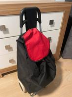Boodschappentrolley, Gebruikt, Zwart, 75 cm of meer, Wieltjes