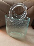 Handtasvaas voor bloemen, glazen vaas in de vorm handtas, Huis en Inrichting, Woonaccessoires | Vazen, Ophalen, Overige kleuren