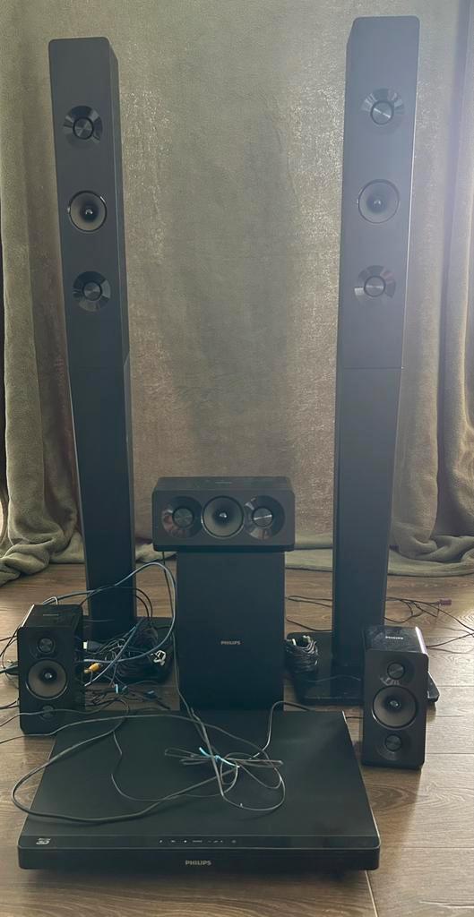 Philips 5.1 3D Blu-ray home cinema, Audio, Tv en Foto, Home Cinema-sets, Gebruikt, Blu-ray-speler, 5.1-systeem, Philips, Ophalen