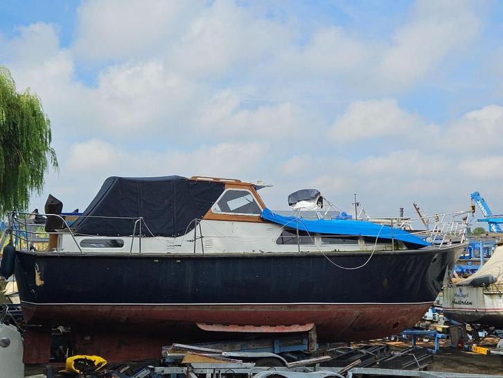Stalen motorkruiser (Porsius1971), Watersport en Boten, Motorboten en Motorjachten, Gebruikt, Staal, 9 tot 12 meter, Diesel, Binnenboordmotor