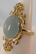 Gouden damesring met 4,5 ct. Aquamarijn, nieuw, Nieuw, 17 tot 18, Met edelsteen, Dame