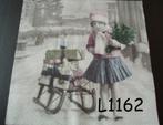 Servetten decoupage/bullet journal – meisje met slee L1162, Verzenden, Nieuw, Materiaal