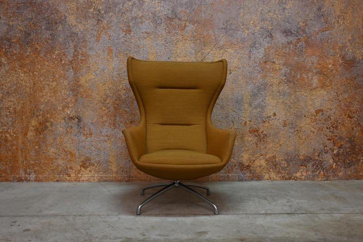 IZG Staat Eyye Puuro design draaifauteuil, Huis en Inrichting, Fauteuils, Zo goed als nieuw, Metaal, Stof, 75 tot 100 cm, 75 tot 100 cm