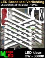 LED profiel strip SET 15x 25cm Broedkooi Kweekkooi Vogelkooi, Dieren en Toebehoren, Ophalen of Verzenden, Nieuw, Aluminium, Broedkooi of Kweekkooi