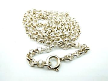 Zilveren jasseronketting, 63 cm beschikbaar voor biedingen