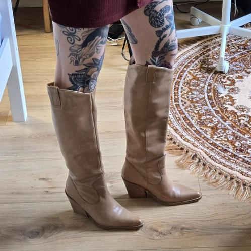 Bronx laarzen 40 leer cowboy laarzen, Kleding | Dames, Schoenen, Zo goed als nieuw, Hoge laarzen, Zwart, Verzenden