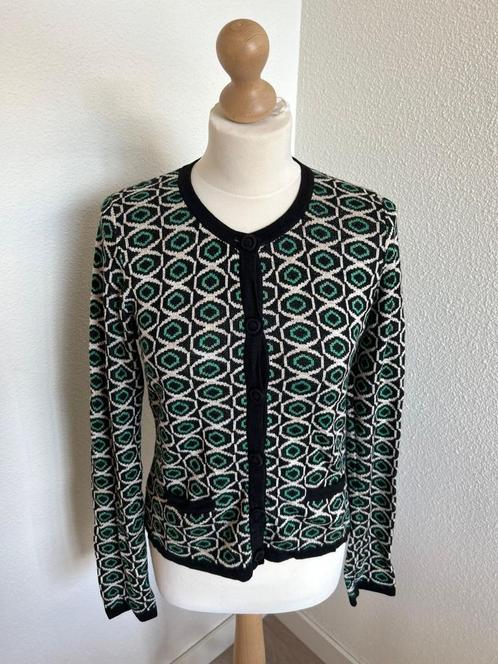 King Louie maat M groen retro glitter vest 344, Kleding | Dames, Truien en Vesten, Zo goed als nieuw, Maat 38/40 (M), Groen, Ophalen of Verzenden