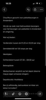 Chauffeurs gezocht voor pakketbezorgen in Amsterdam!, Eén persoon, Cadeaubon