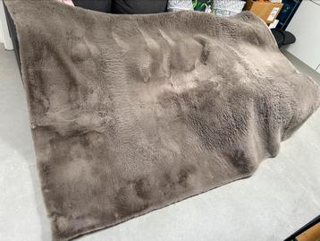 Lalee softtouch vloerkleed fluffy hoogpolig 160x230 taupe beschikbaar voor biedingen