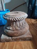 Te koop massief houten poer, Huis en Inrichting, Woonaccessoires | Kandelaars en Kaarsen, Ophalen, Zo goed als nieuw, Hout, Minder dan 25 cm
