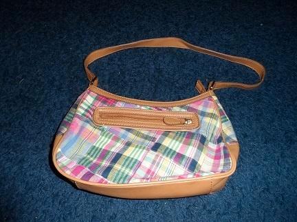 Tassen: Liz Claiborne schoudertas – roze geruit, Sieraden, Tassen en Uiterlijk, Tassen | Damestassen, Zo goed als nieuw, Handtas