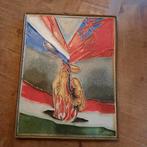 Cloisonne tegel porceleyne fles Hongarije opstand, Antiek en Kunst, Ophalen of Verzenden